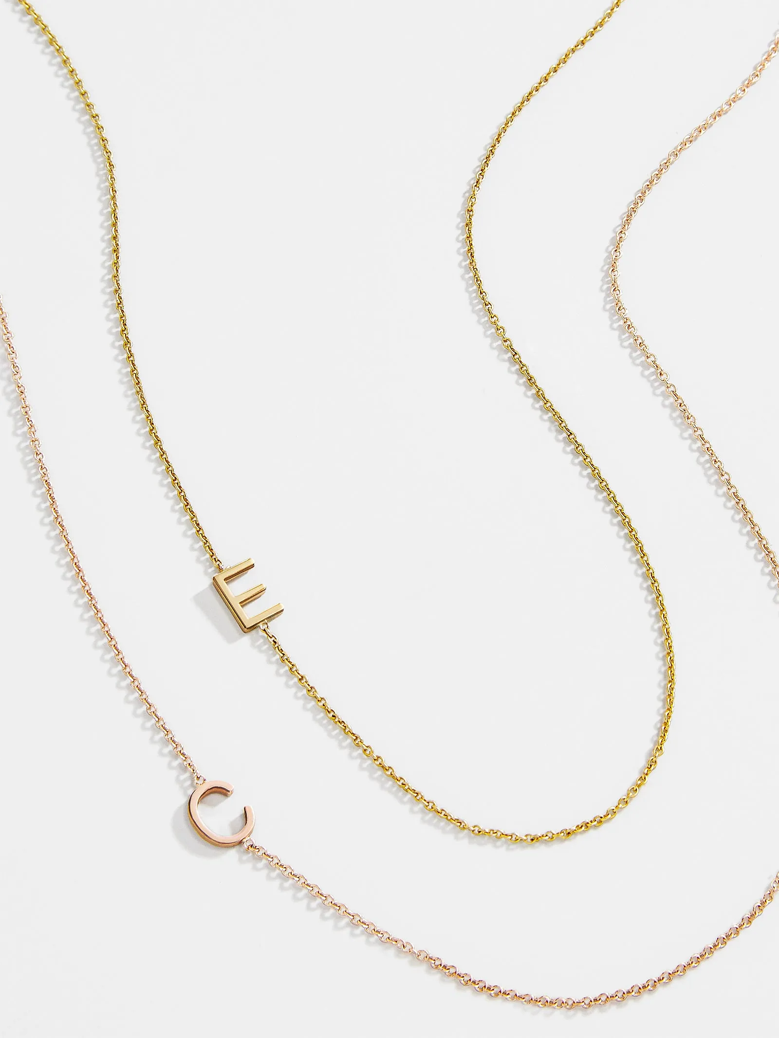 Maya Brenner Asymmetrical Custom Initial Necklace - One Character sold by BaubleBar