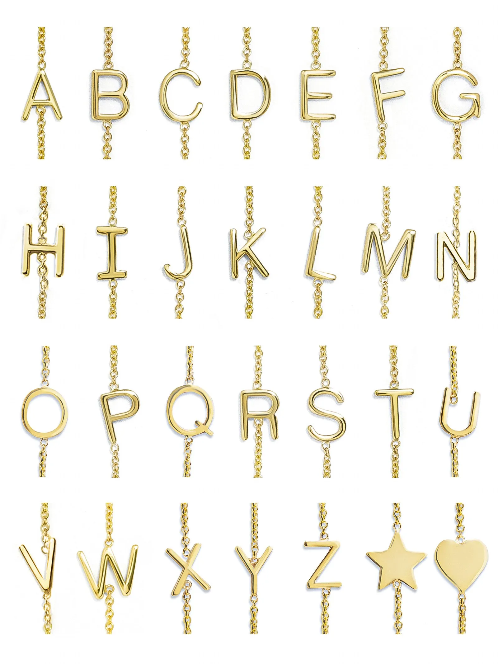 Maya Brenner Asymmetrical Custom Initial Necklace - One Character sold by BaubleBar product image thumbnail 4