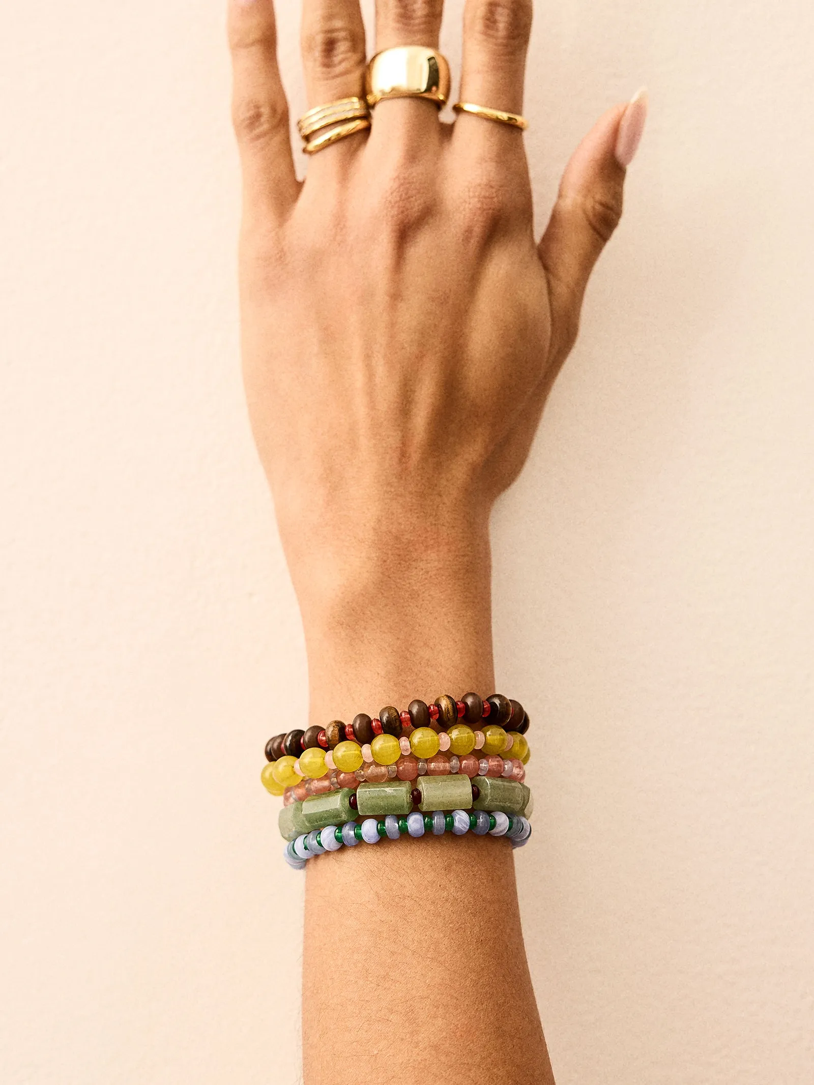 Darcy Beaded Bracelet Set - Vibrant Multi sold by BaubleBar product image thumbnail 5