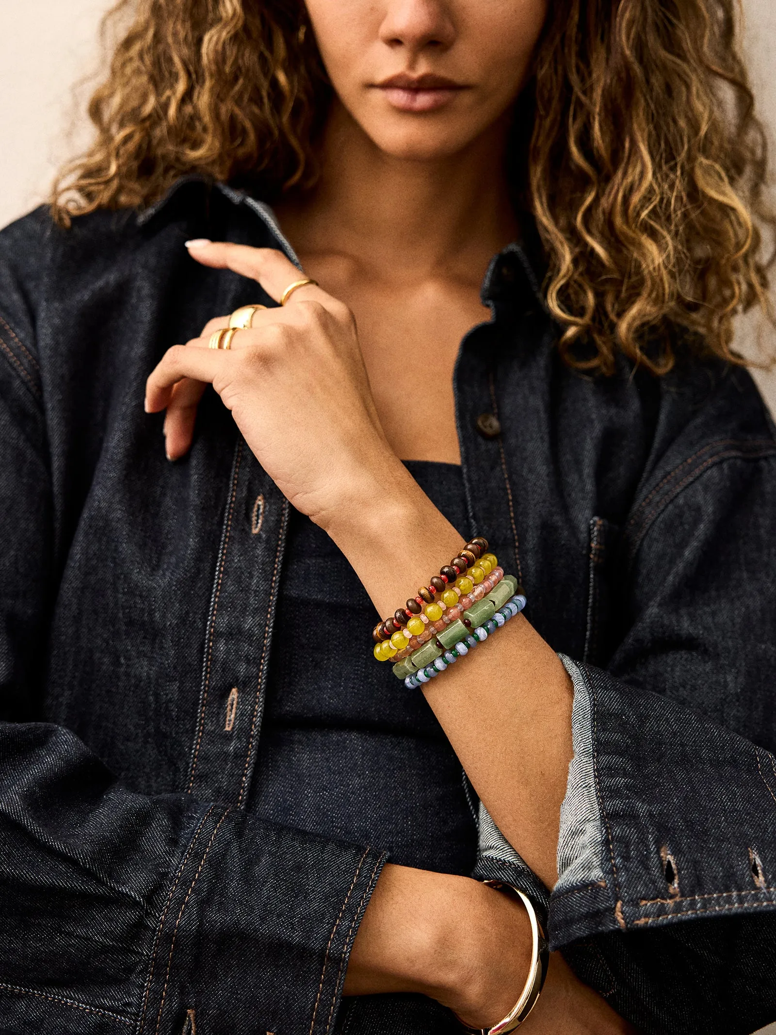 Darcy Beaded Bracelet Set - Vibrant Multi sold by BaubleBar product image thumbnail 2