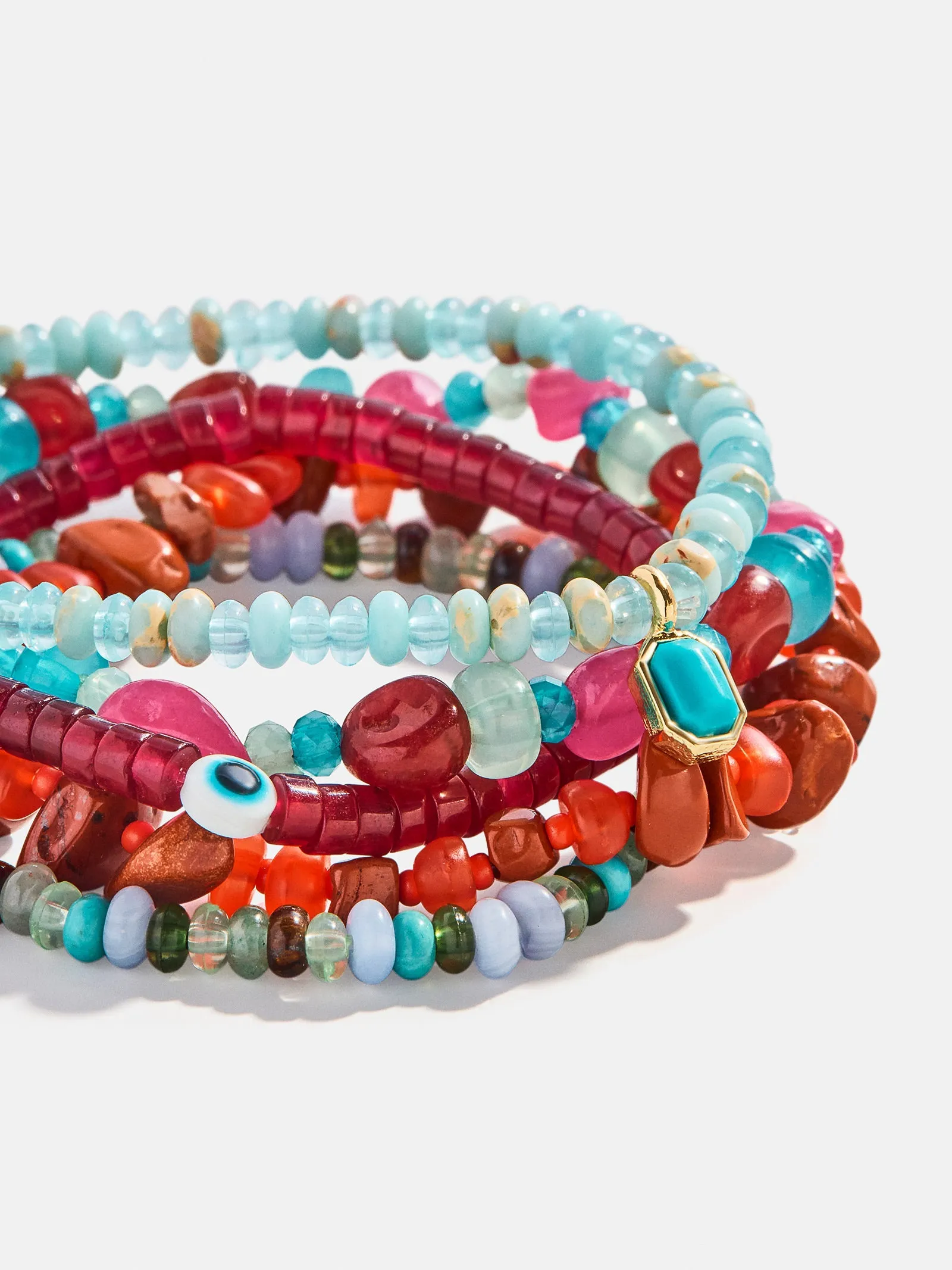 Darcy Beaded Bracelet Set - Red sold by BaubleBar product image thumbnail 3