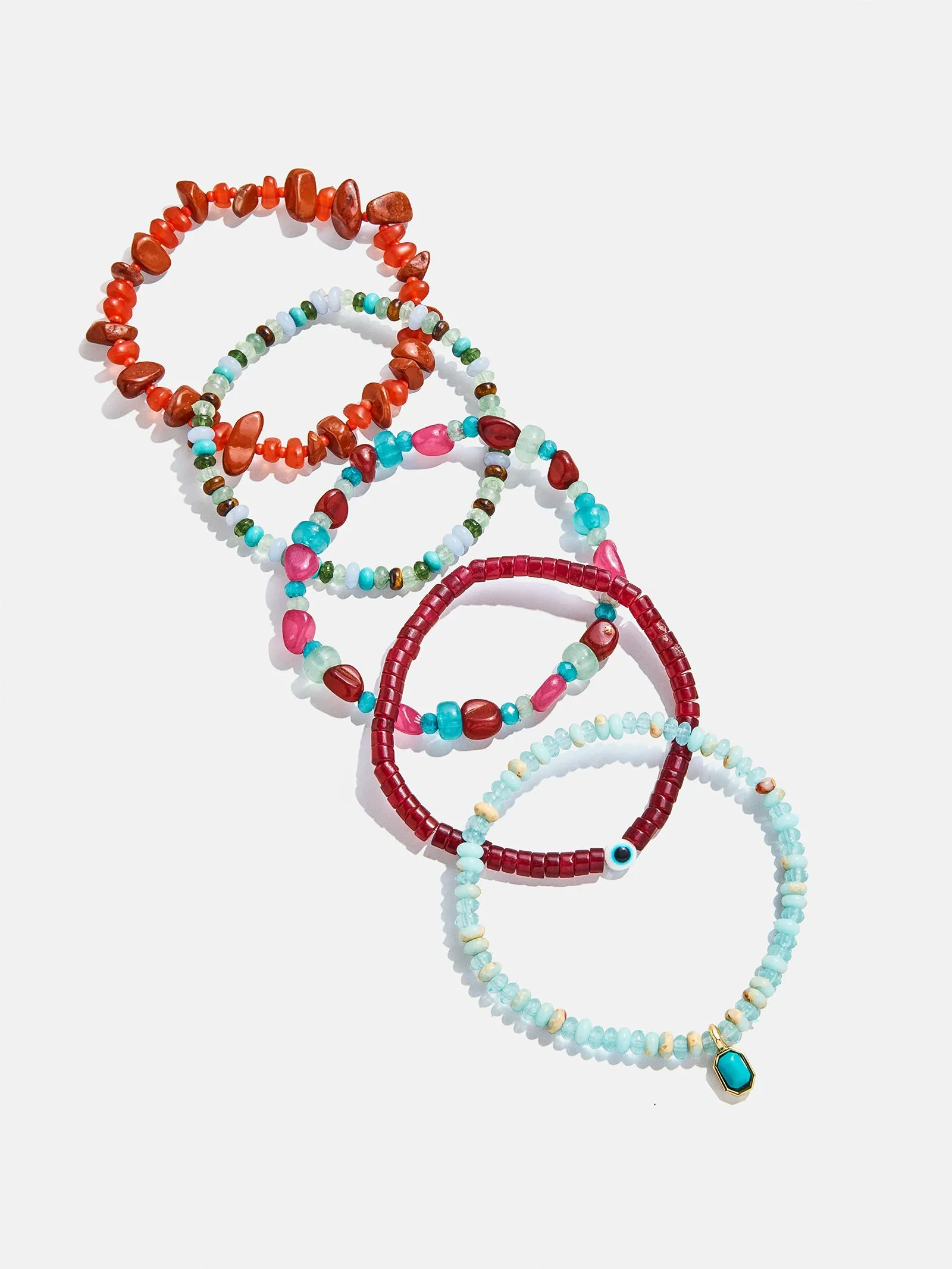 Darcy Beaded Bracelet Set - Red sold by BaubleBar product image thumbnail 4