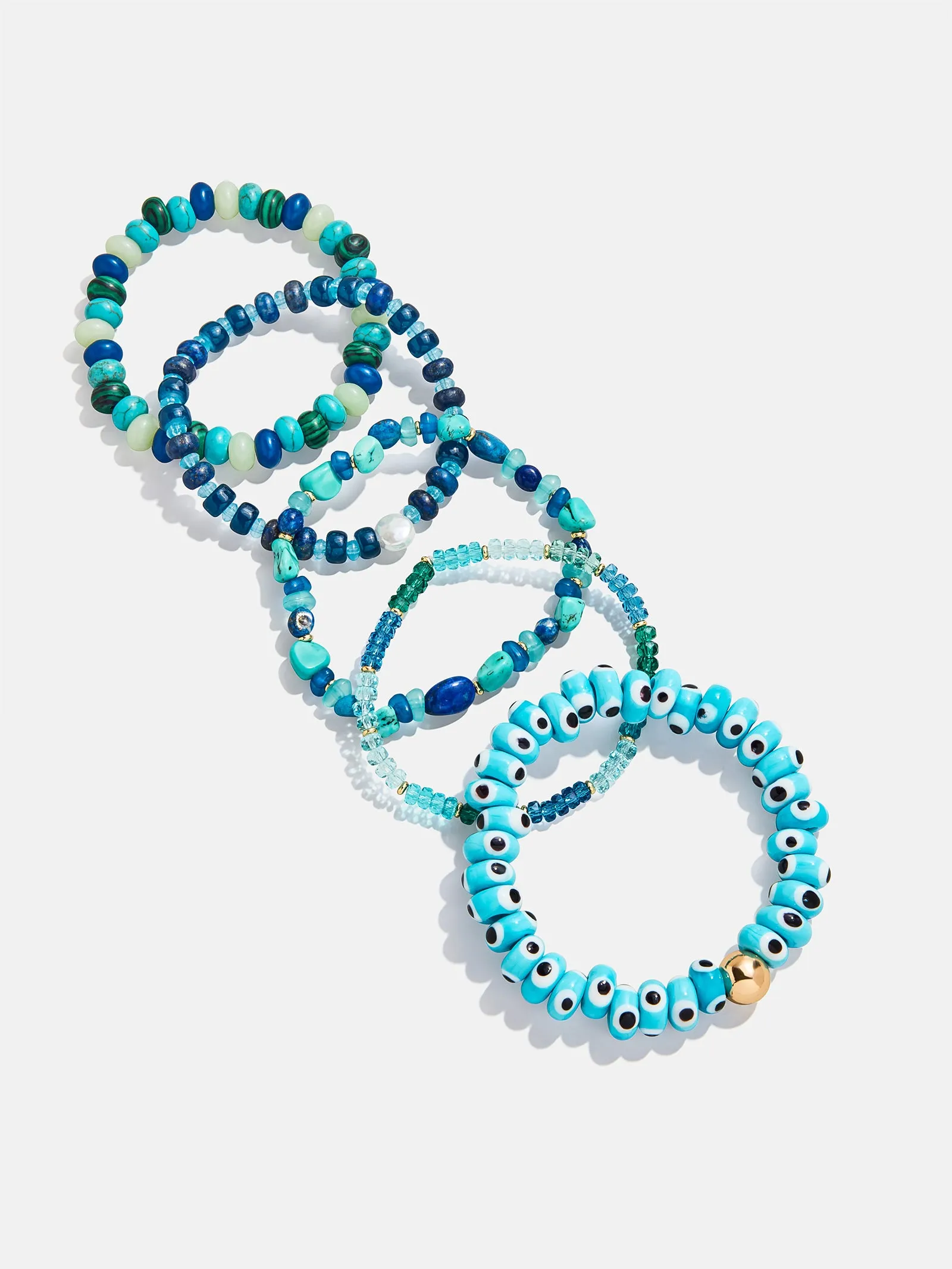 Darcy Beaded Bracelet Set - Blue sold by BaubleBar product image thumbnail 4