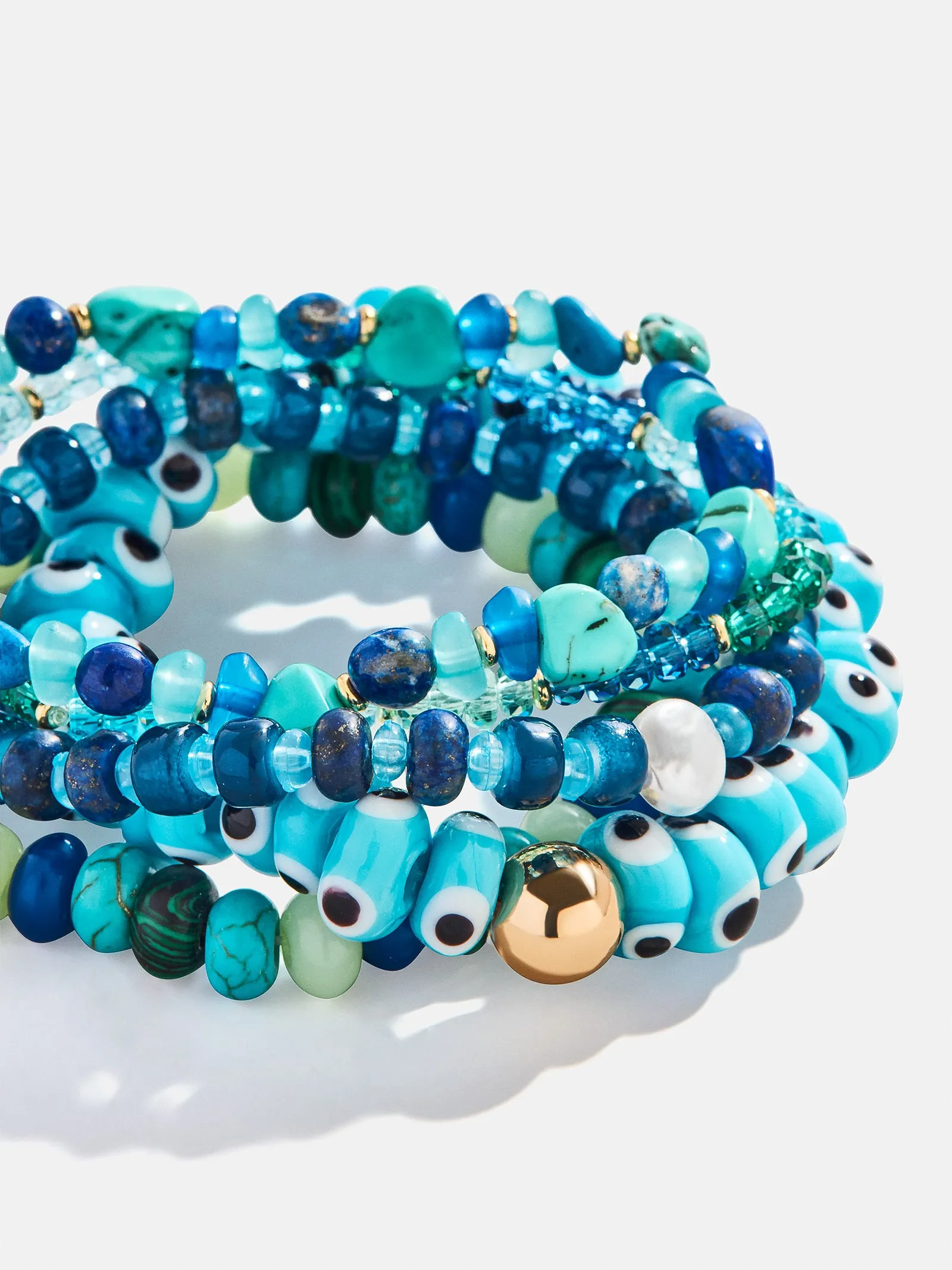 Darcy Beaded Bracelet Set - Blue sold by BaubleBar product image thumbnail 3