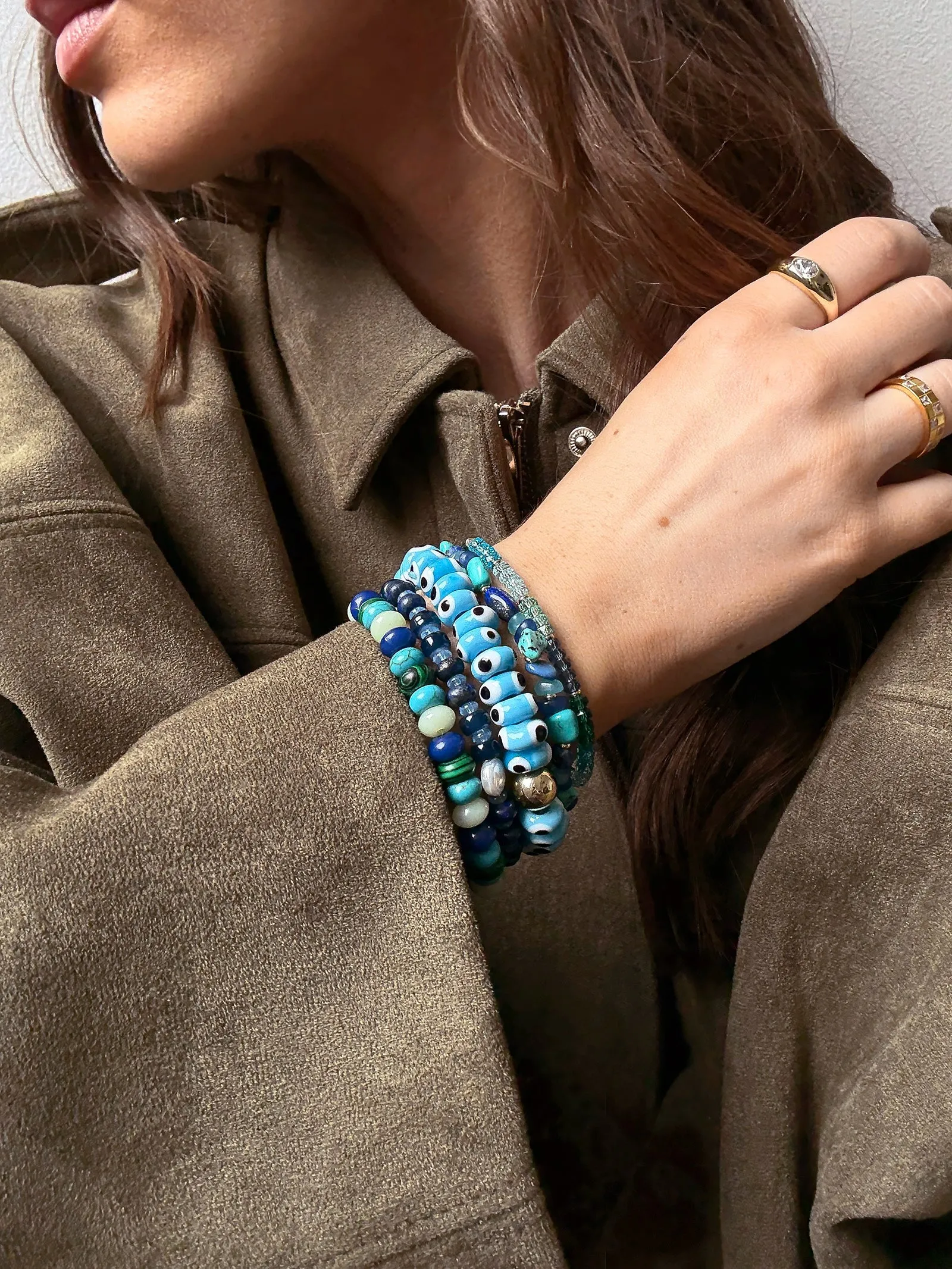 Darcy Beaded Bracelet Set - Blue sold by BaubleBar product image thumbnail 2