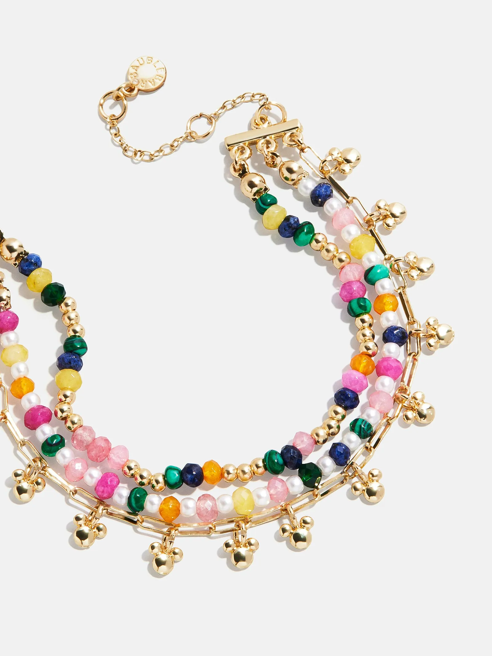 Disney Mickey Mouse Semi-Precious Layered Bracelet - Gold/Multi sold by BaubleBar
