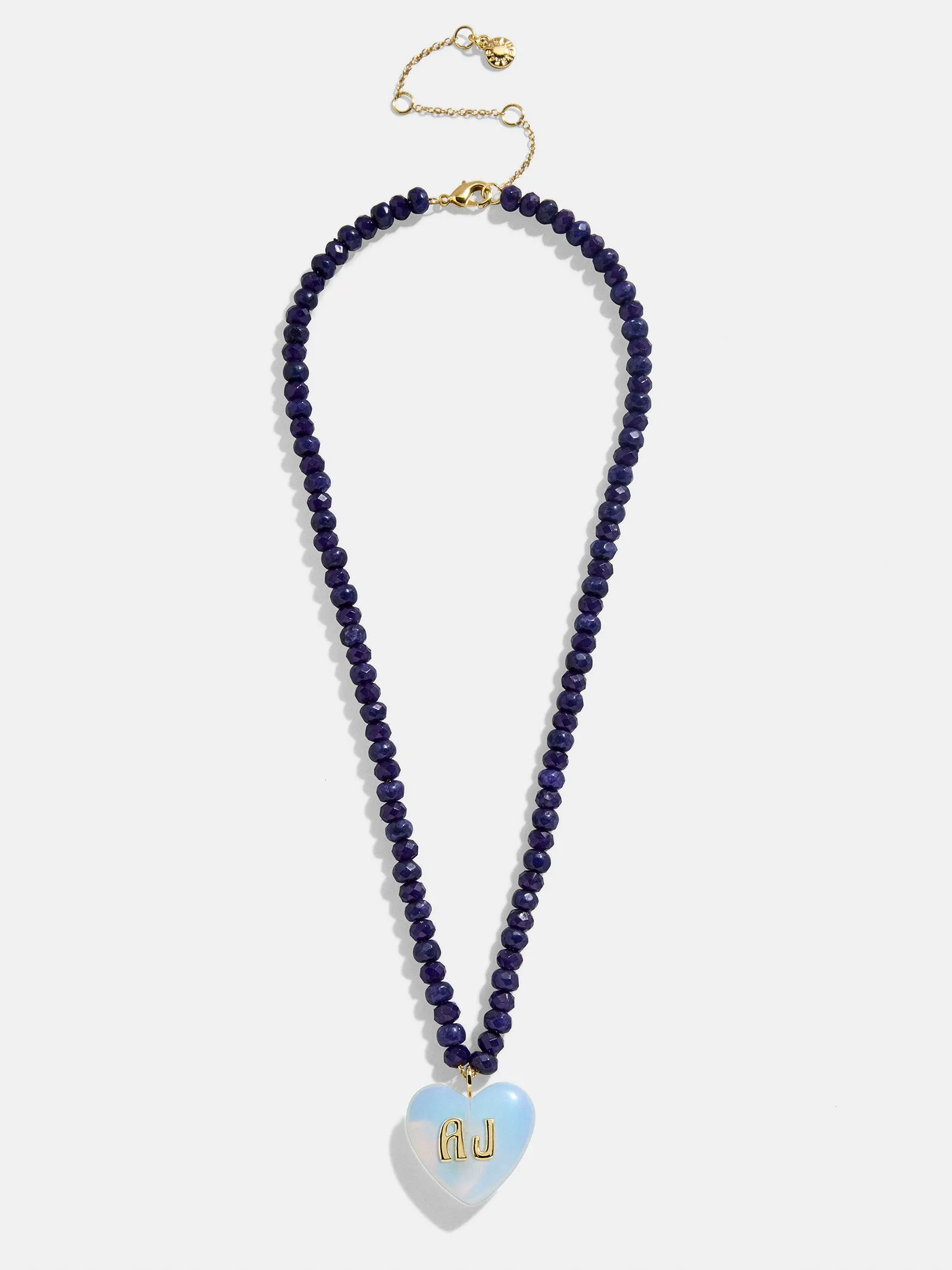 Semi-Precious Heart Custom Initial Necklace - Moonstone sold by BaubleBar product image thumbnail 3