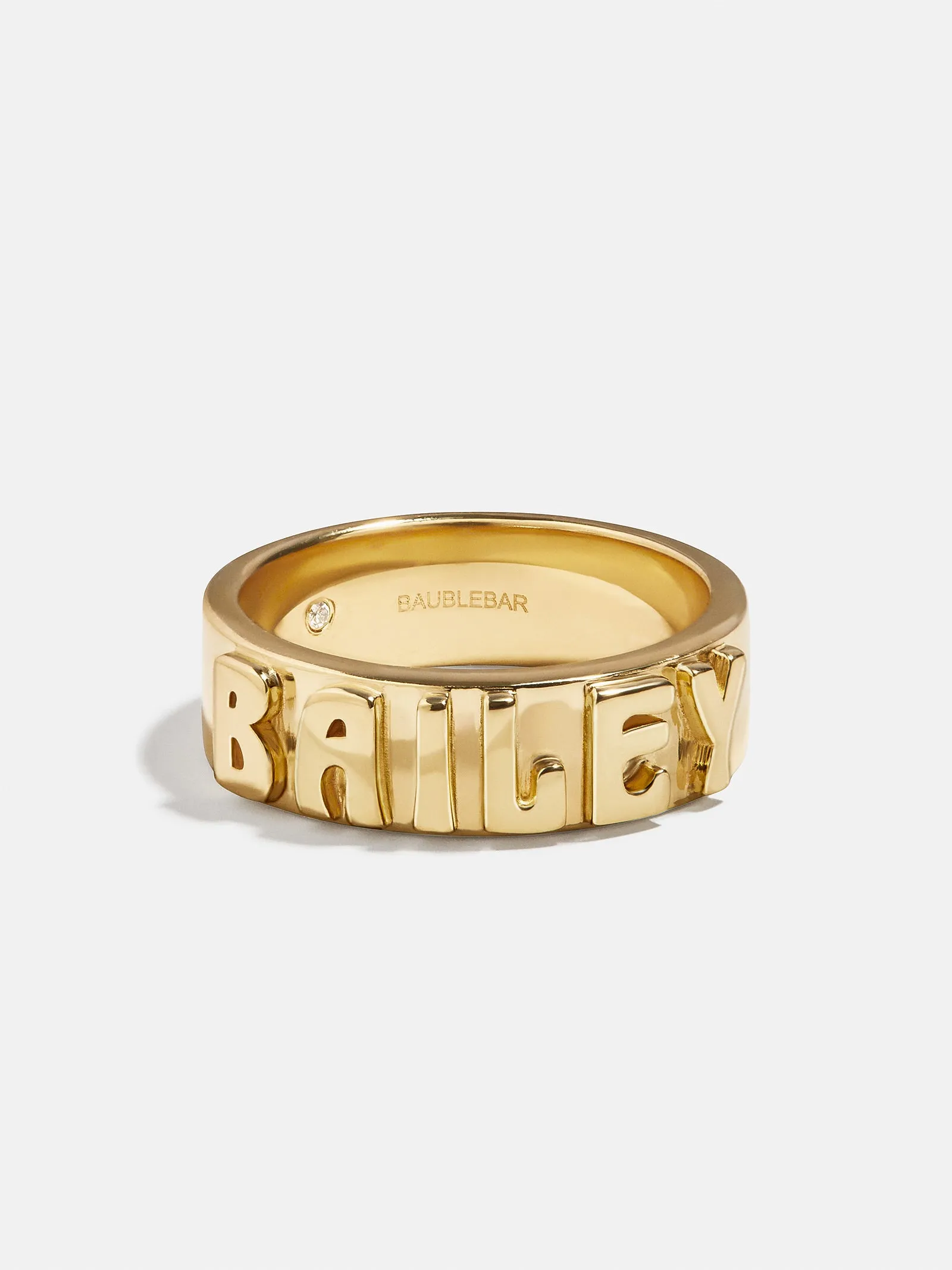 18K Gold Cigar Band Custom Ring - Gold sold by BaubleBar