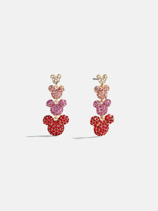 Disney Mickey Mouse Pavé Drop Earrings - Pink sold by BaubleBar