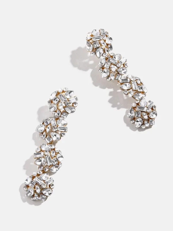 Crystal Cluster Statement Drops - Gold/Pavé sold by BaubleBar
