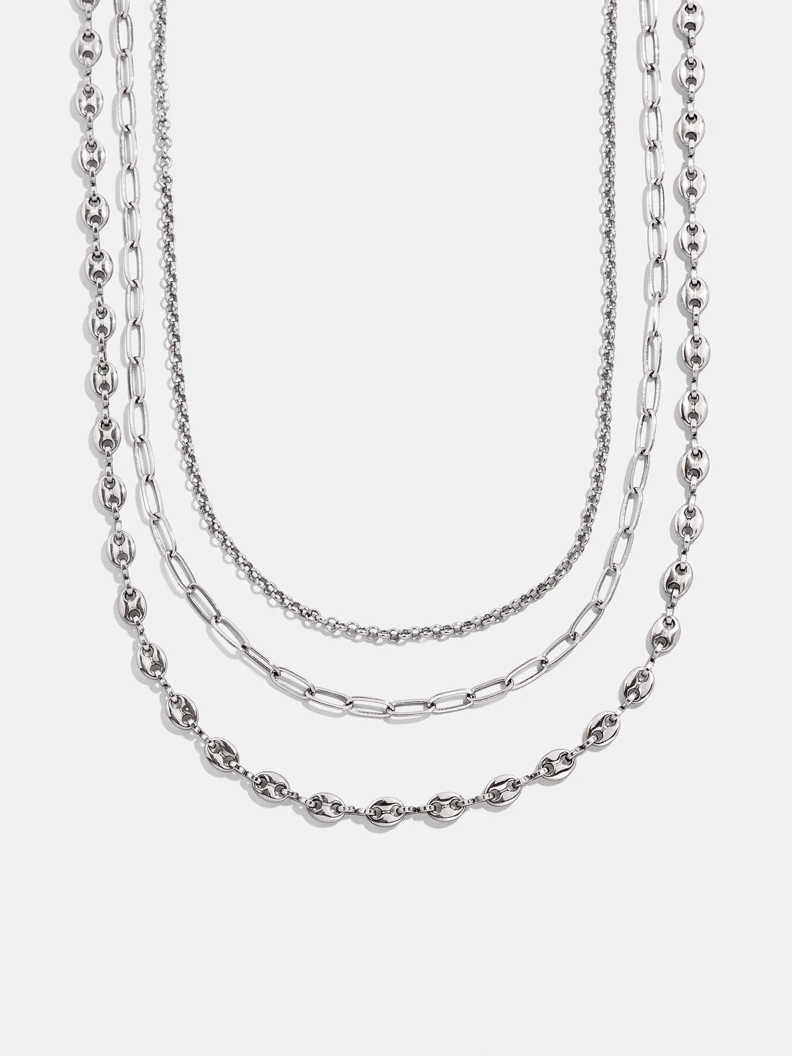 Taylor Waterproof Necklace Set - Silver sold by BaubleBar