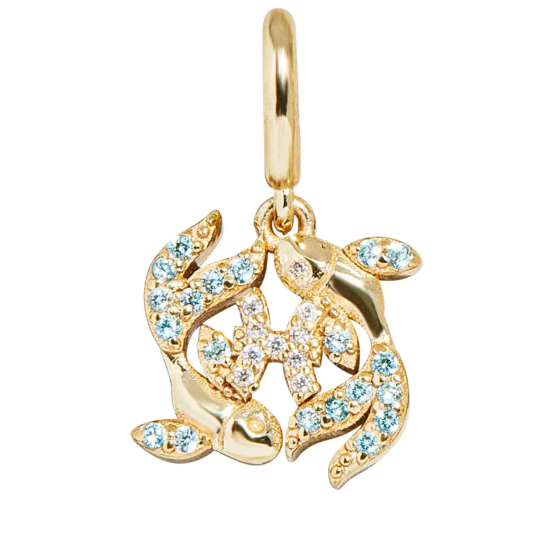 Pavé Zodiac Cluster Charm - Pisces sold by BaubleBar