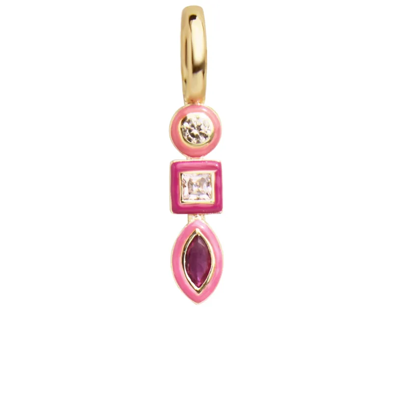 Jeweled Cluster Charm - Pink/Gold sold by BaubleBar