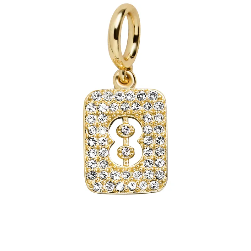 Block Pavé Number Cluster Charm - 8 made by BaubleBar