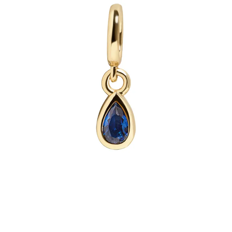 Birthstone Cluster Charm - Sapphire/Gold sold by BaubleBar