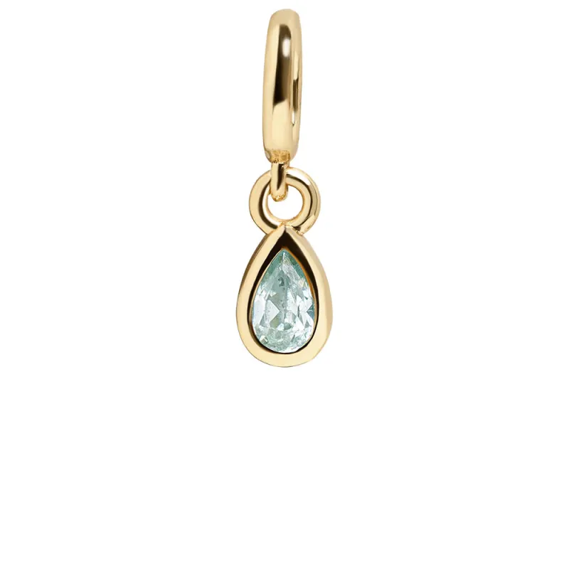 Birthstone Cluster Charm - Aquamarine/Gold made by BaubleBar