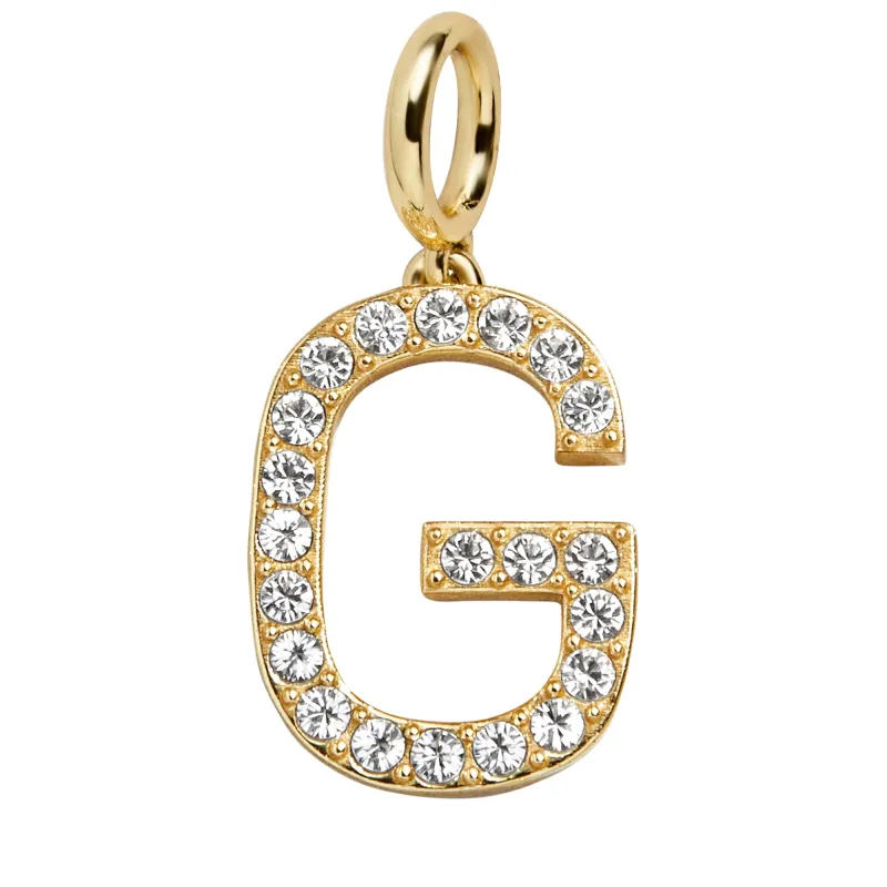 Pavé Initial Cluster Charm - G sold by BaubleBar