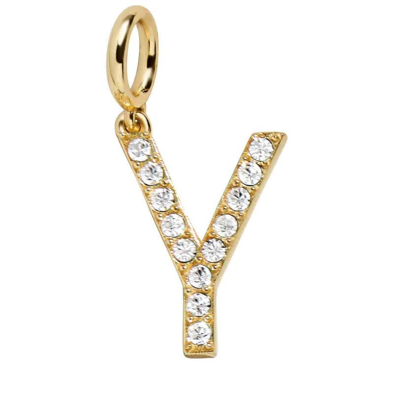 Pavé Initial Cluster Charm - Y sold by BaubleBar