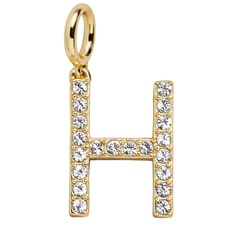 Pavé Initial Cluster Charm - H sold by BaubleBar