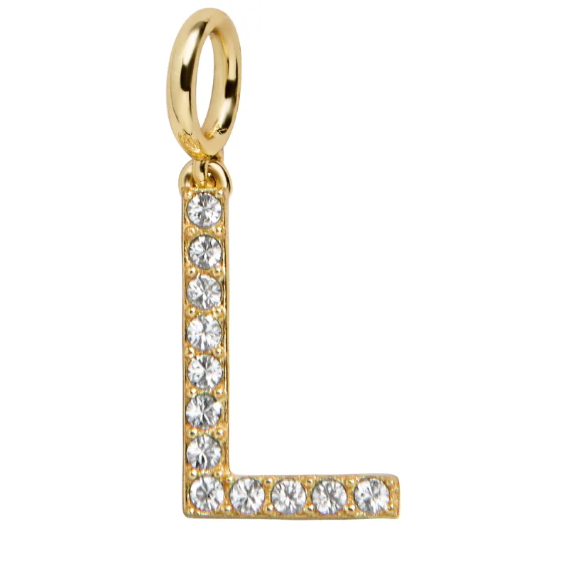 Pavé Initial Cluster Charm - L sold by BaubleBar