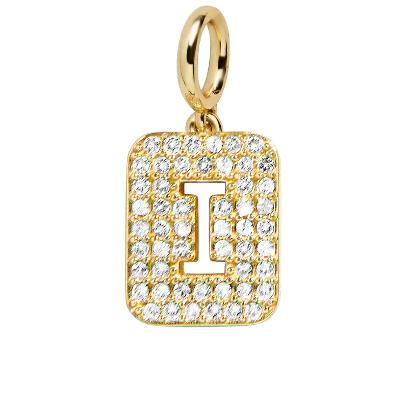Block Pavé Initial Cluster Charm - I sold by BaubleBar