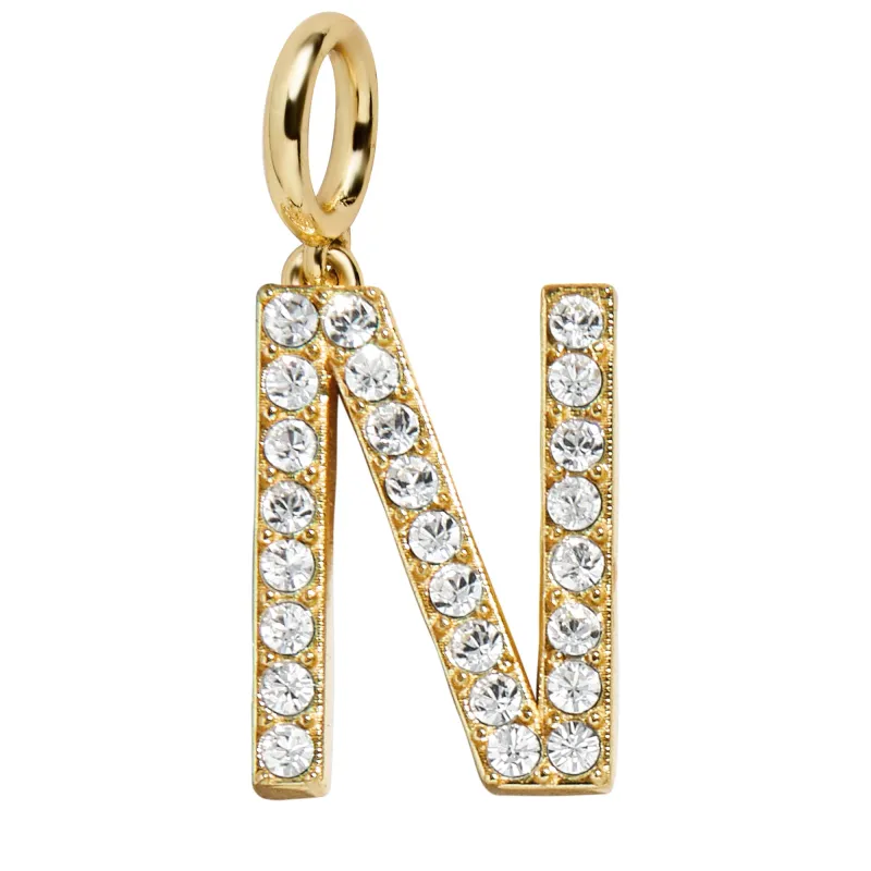 Pavé Initial Cluster Charm - N sold by BaubleBar