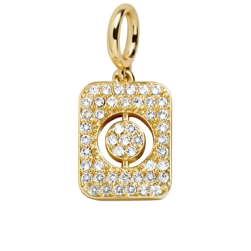 Block Pavé Initial Cluster Charm - O sold by BaubleBar