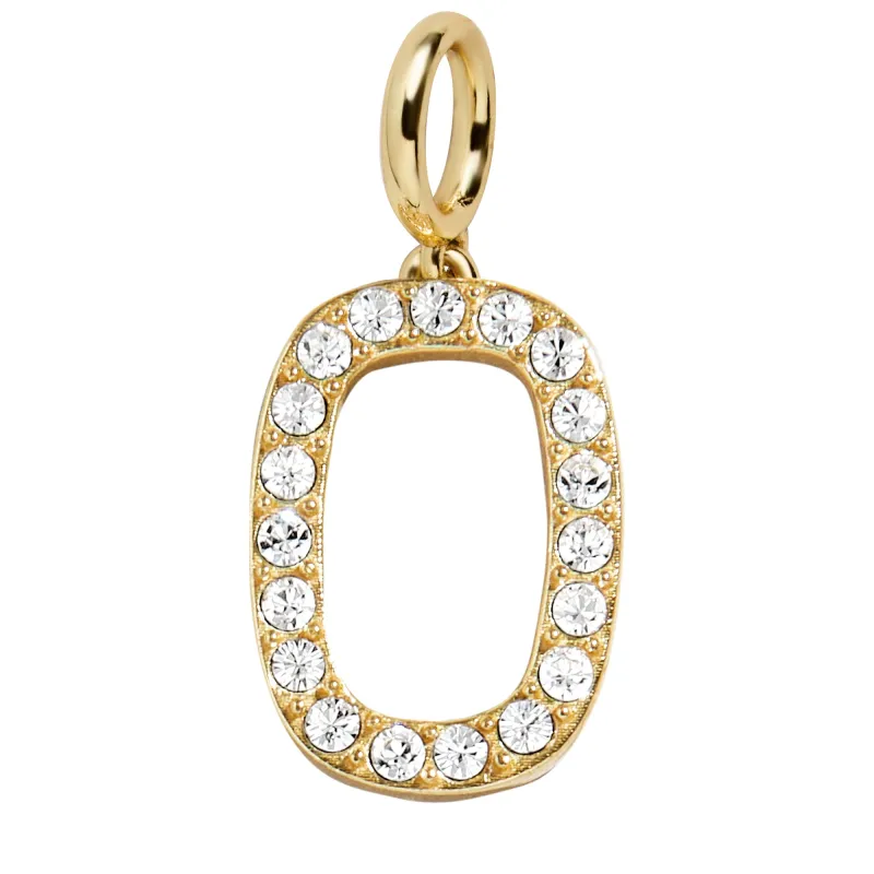 Pavé Initial Cluster Charm - O sold by BaubleBar