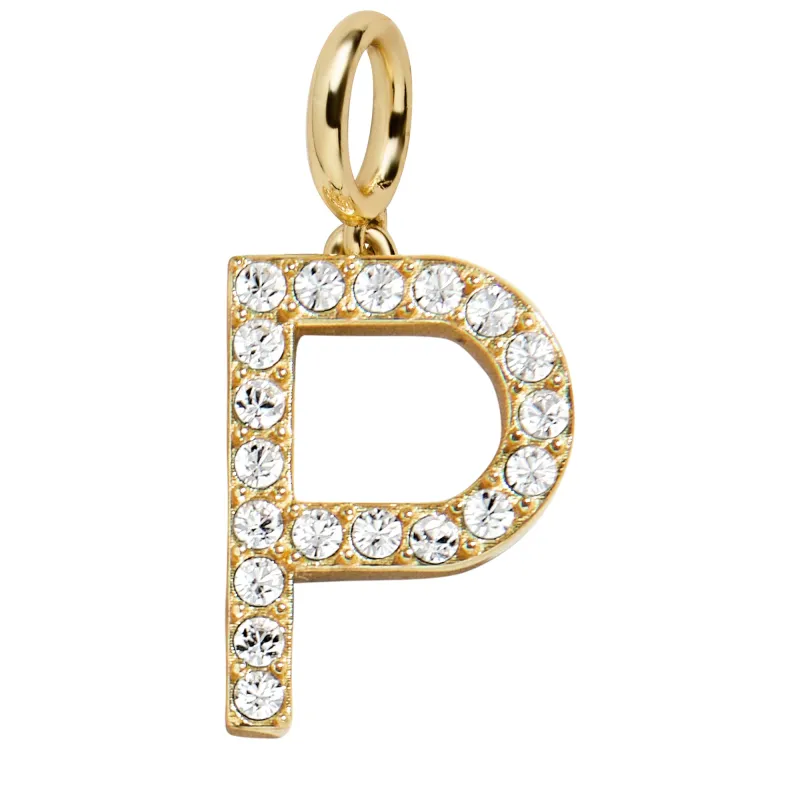 Pavé Initial Cluster Charm - P sold by BaubleBar