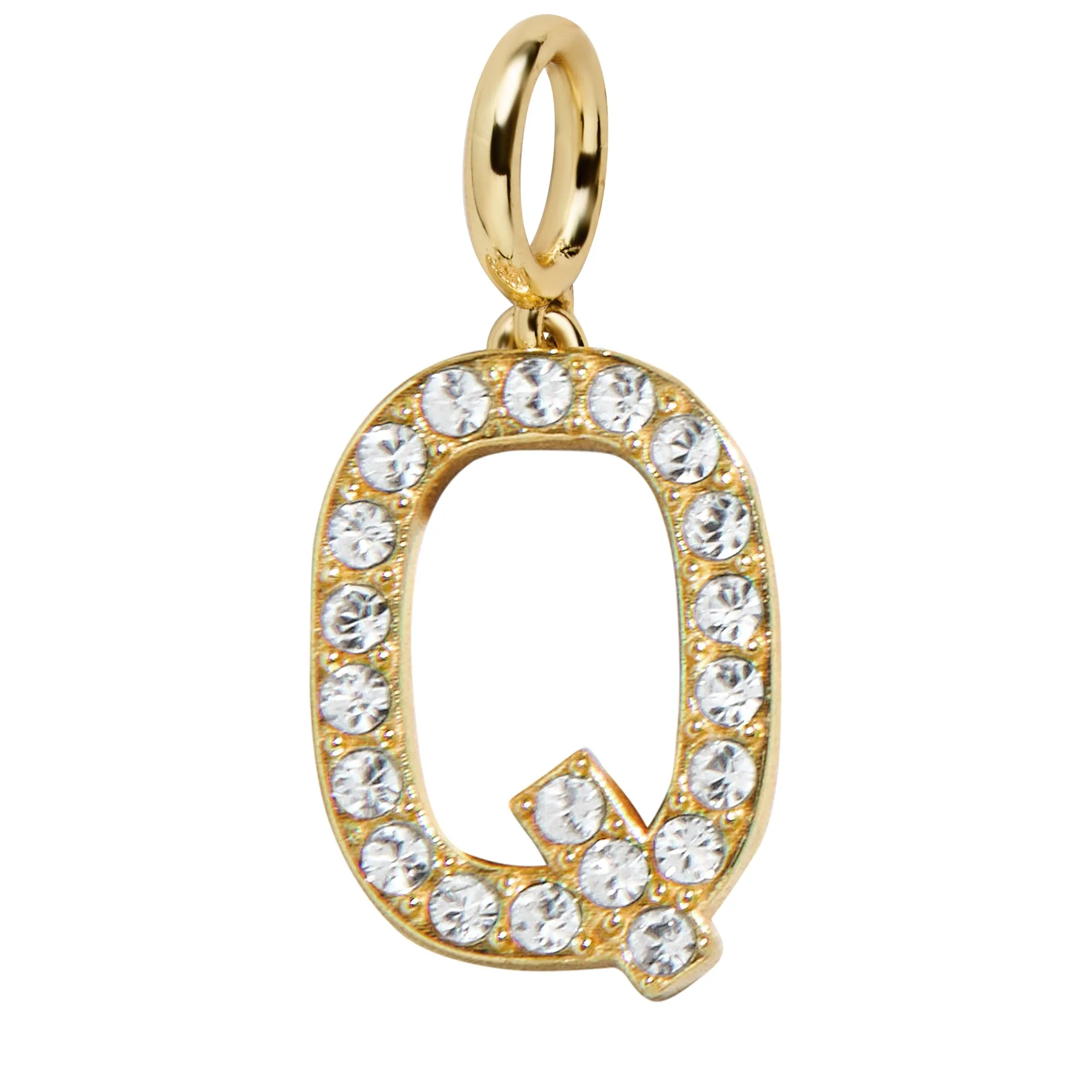 Pavé Initial Cluster Charm - Q sold by BaubleBar