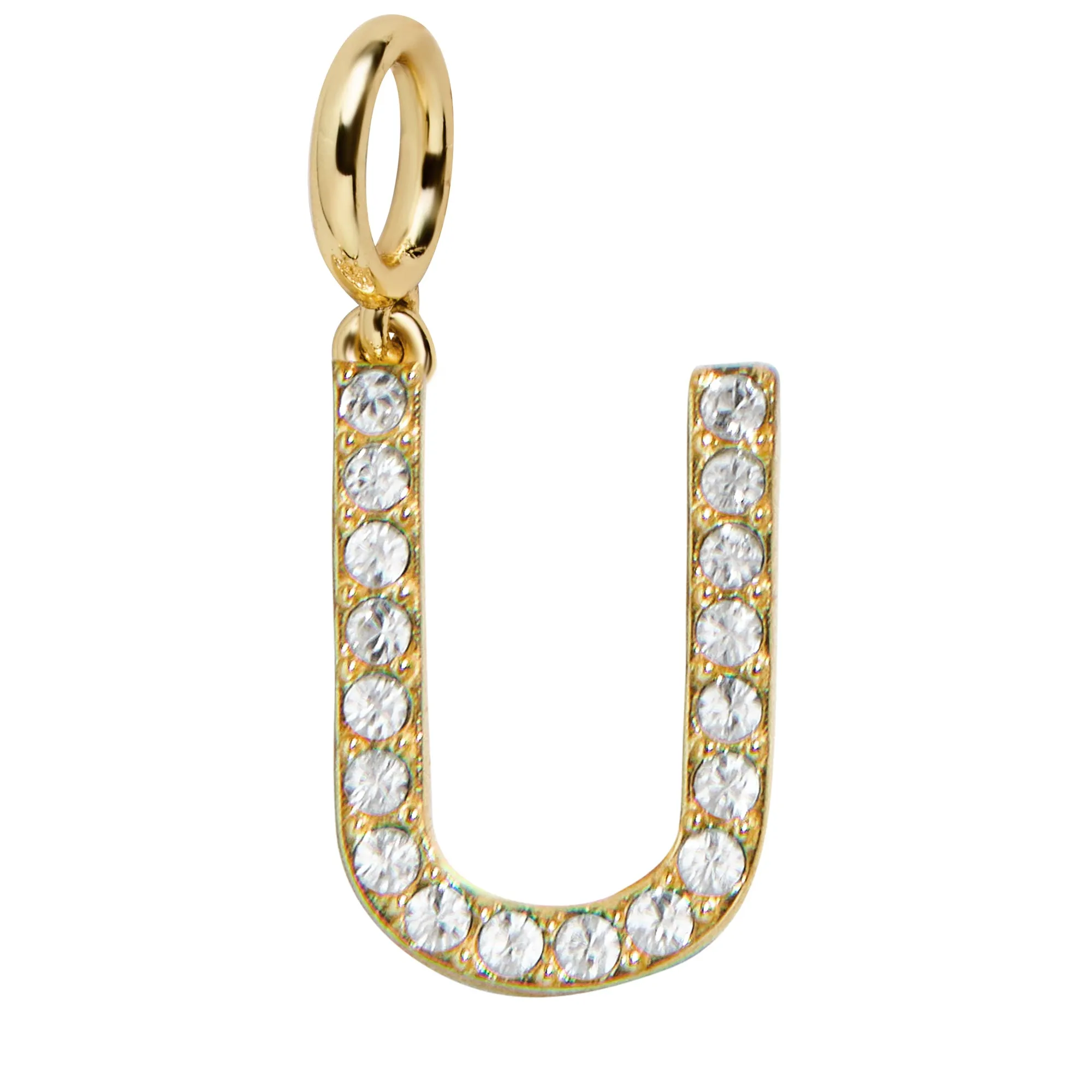 Pavé Initial Cluster Charm - U sold by BaubleBar