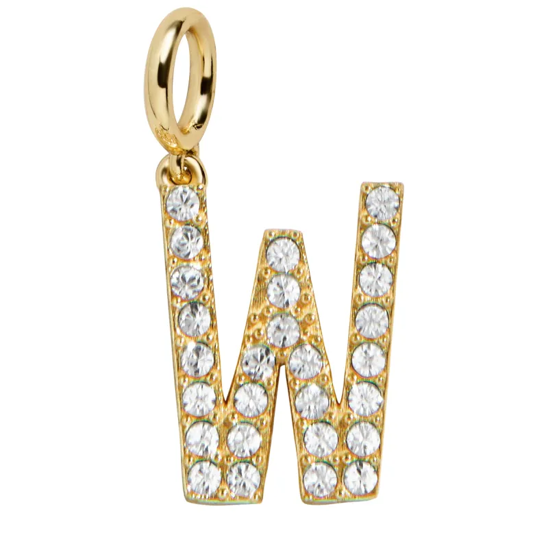 Pavé Initial Cluster Charm - W sold by BaubleBar