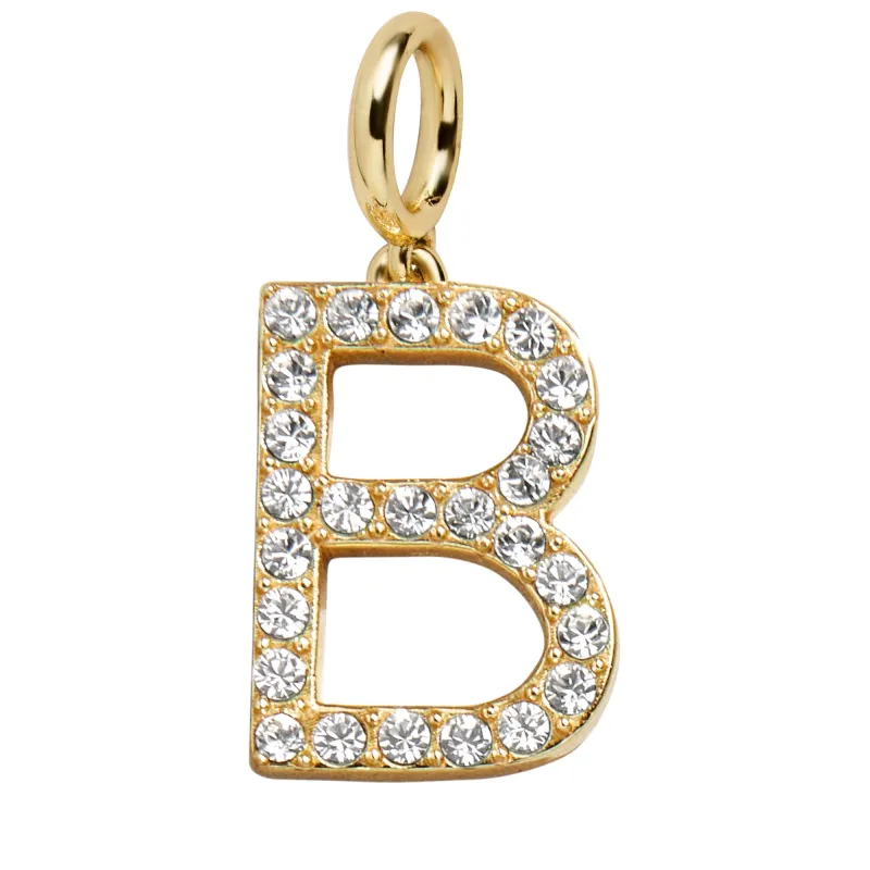 Pavé Initial Cluster Charm - B sold by BaubleBar