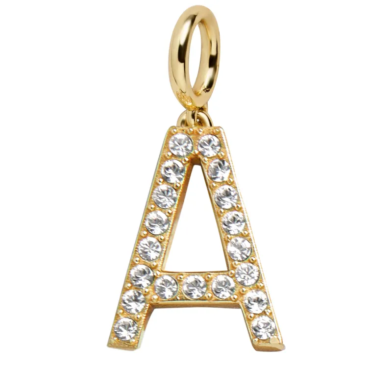 Pavé Initial Cluster Charm - A sold by BaubleBar