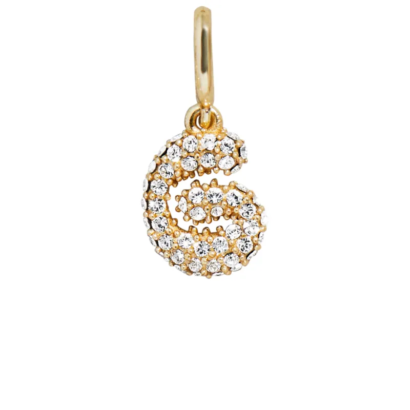 Pave Bubble Initial Cluster Charm - G sold by BaubleBar