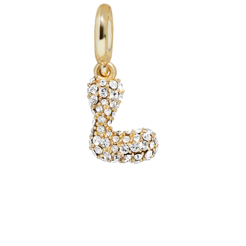 Pave Bubble Initial Cluster Charm - L sold by BaubleBar