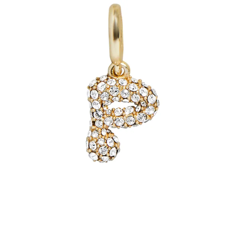 Pave Bubble Initial Cluster Charm - P sold by BaubleBar