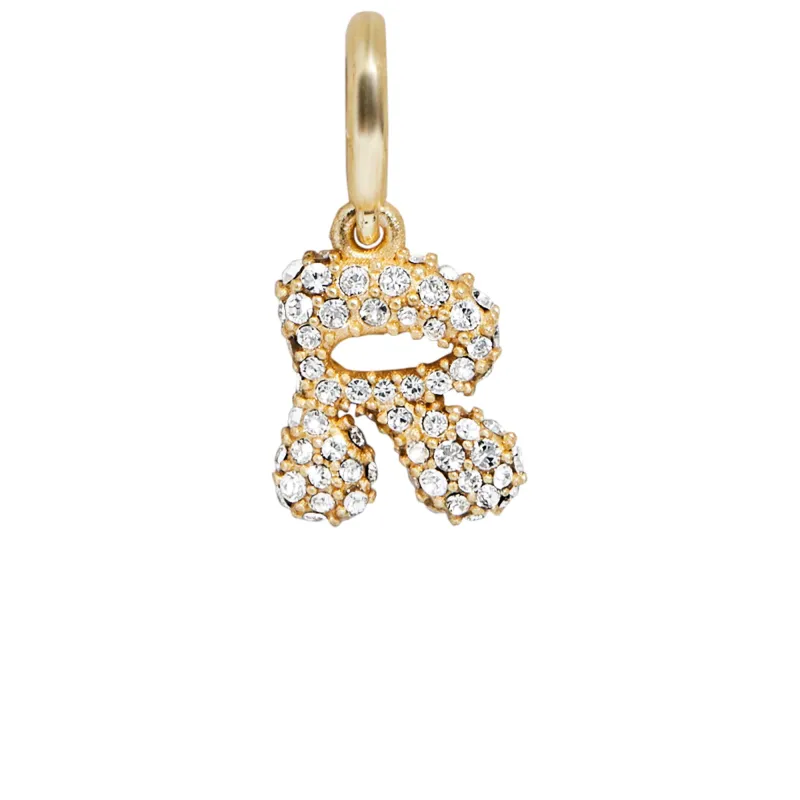 Pave Bubble Initial Cluster Charm - R made by BaubleBar