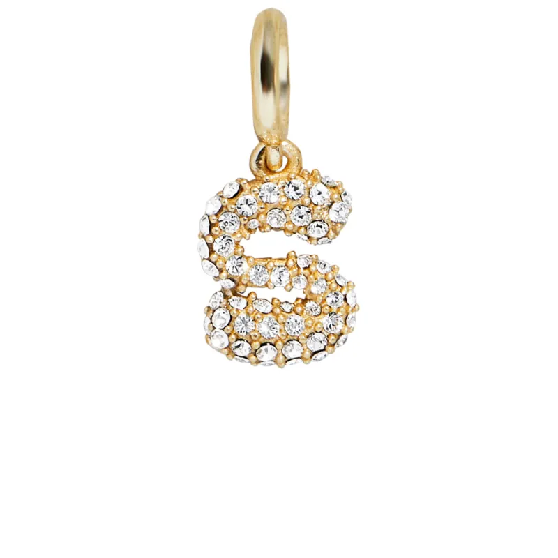 Pave Bubble Initial Cluster Charm - S sold by BaubleBar