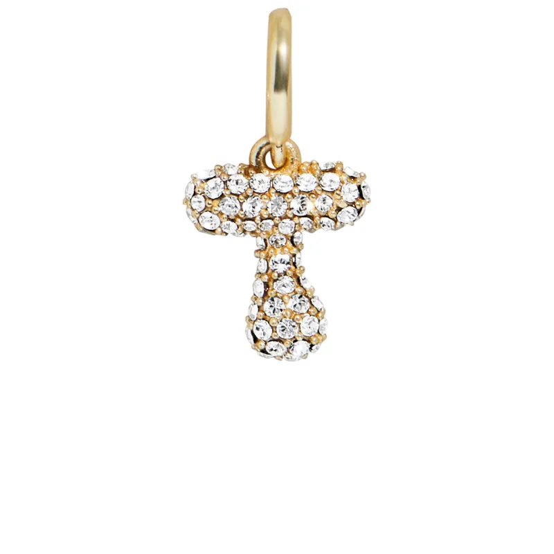 Pave Bubble Initial Cluster Charm - T sold by BaubleBar