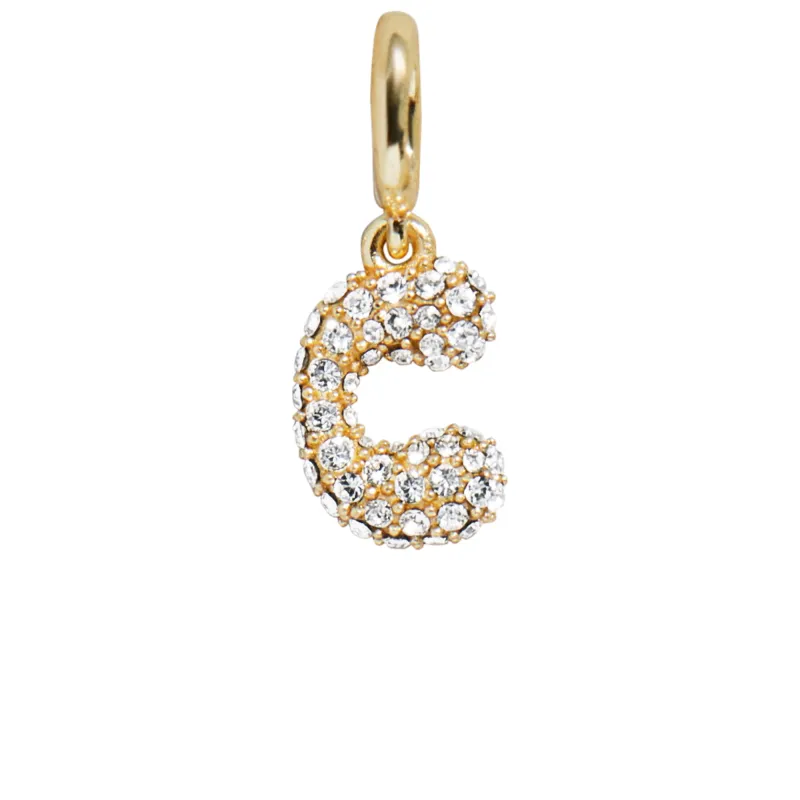 Pave Bubble Initial Cluster Charm - C sold by BaubleBar