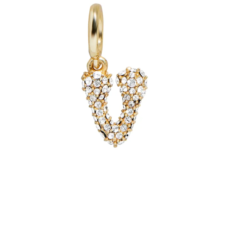 Pave Bubble Initial Cluster Charm - V sold by BaubleBar