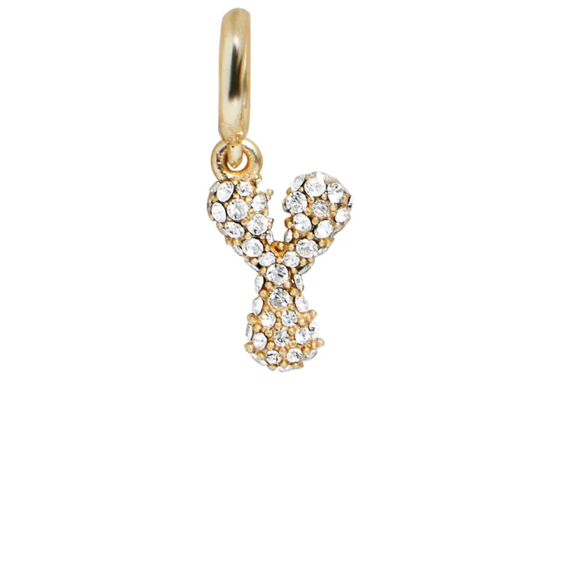 Pave Bubble Initial Cluster Charm - Y sold by BaubleBar