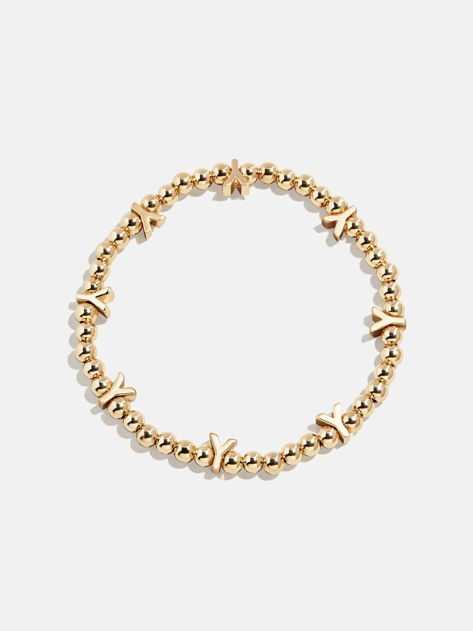 Gold Repeating Initial Pisa Bracelet - Y sold by BaubleBar