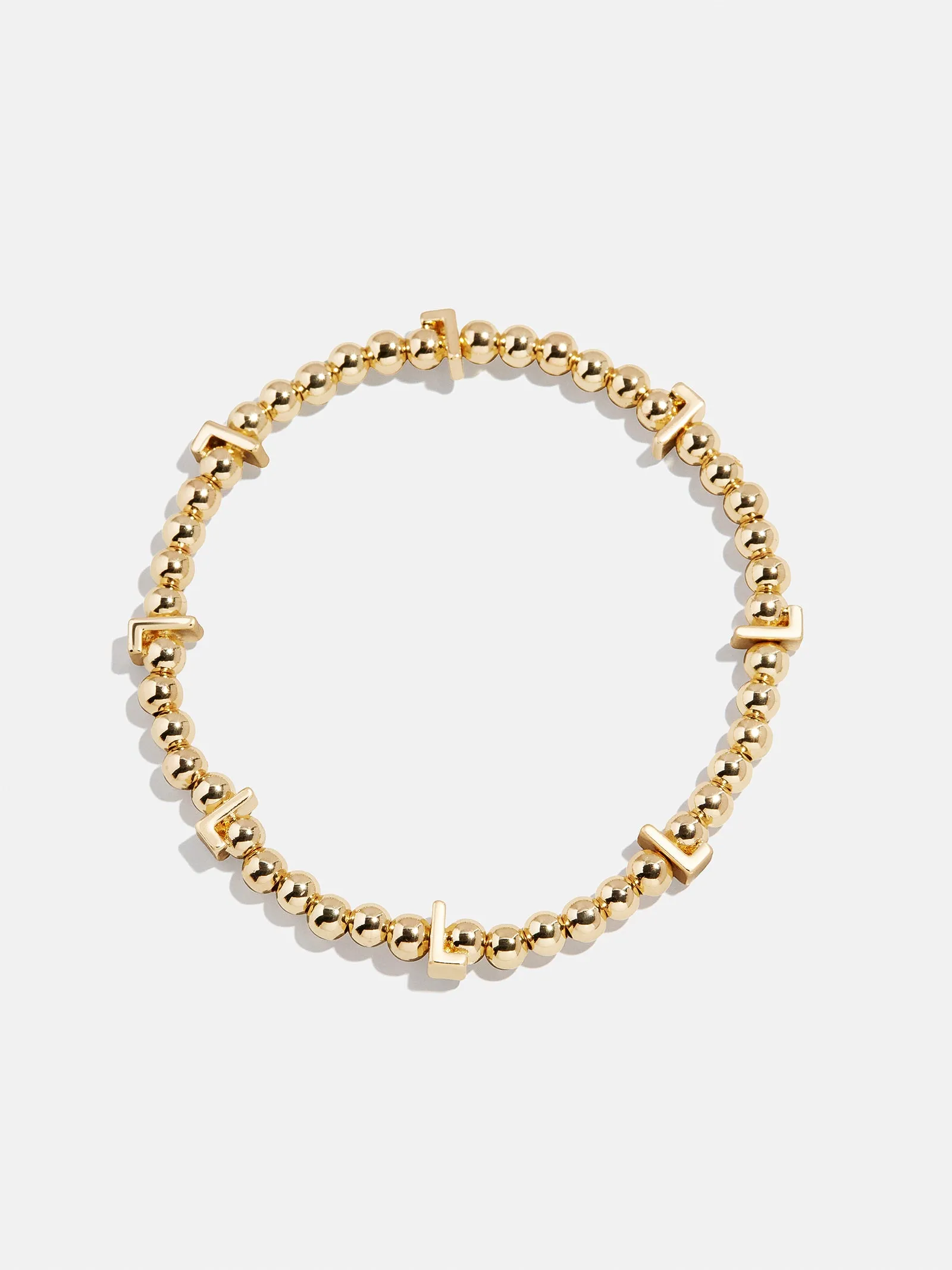 Gold Repeating Initial Pisa Bracelet - L sold by BaubleBar