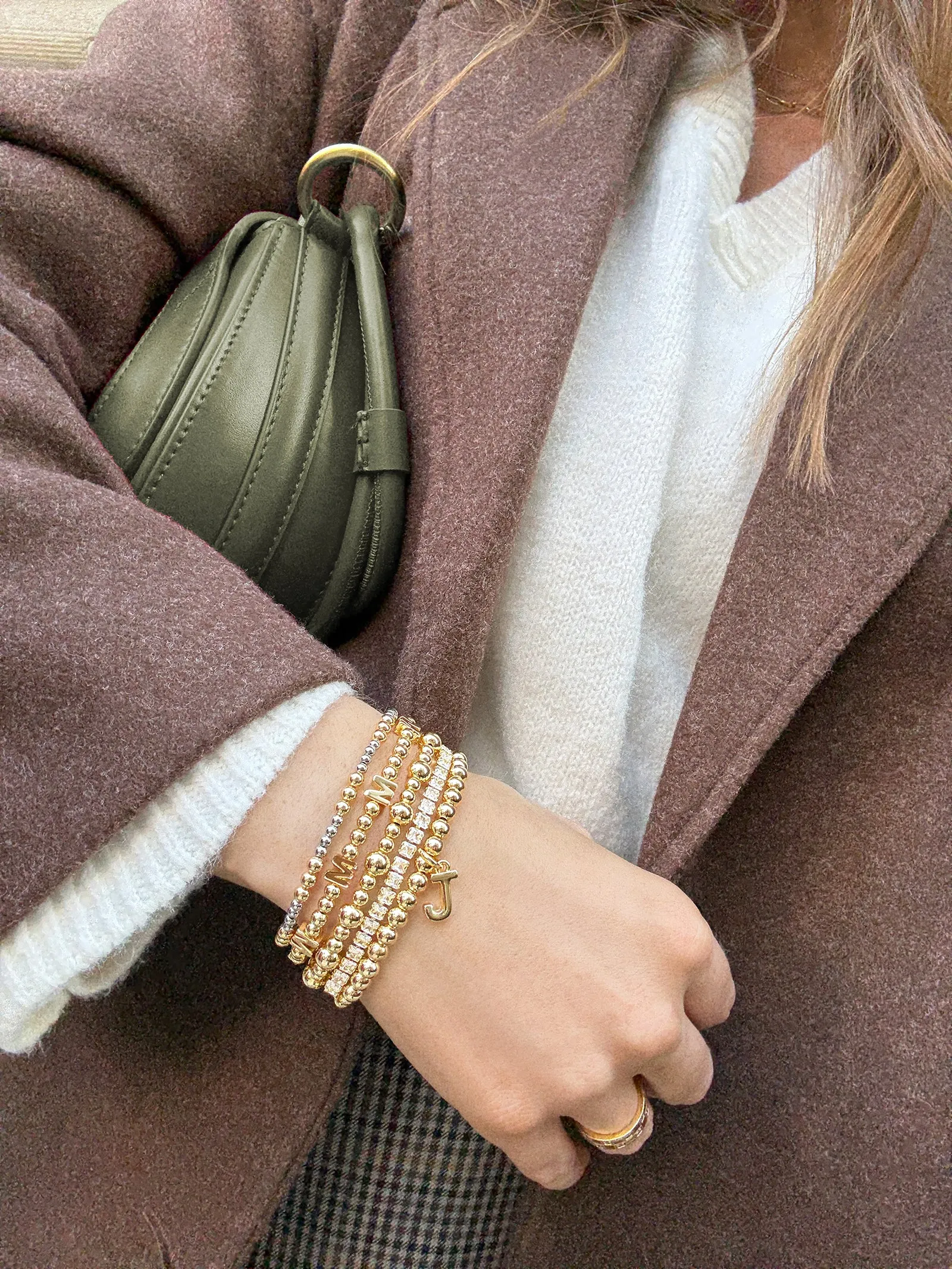 Gold Repeating Initial Pisa Bracelet - M sold by BaubleBar product image thumbnail 2