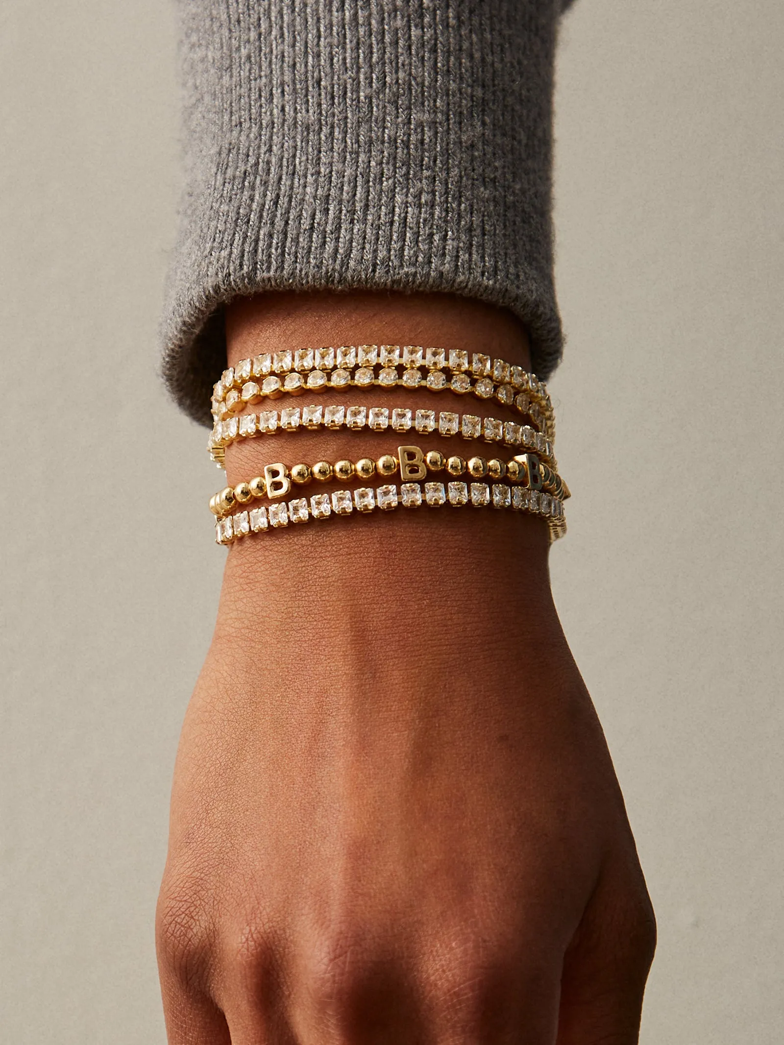 Gold Repeating Initial Pisa Bracelet - C sold by BaubleBar product image thumbnail 3