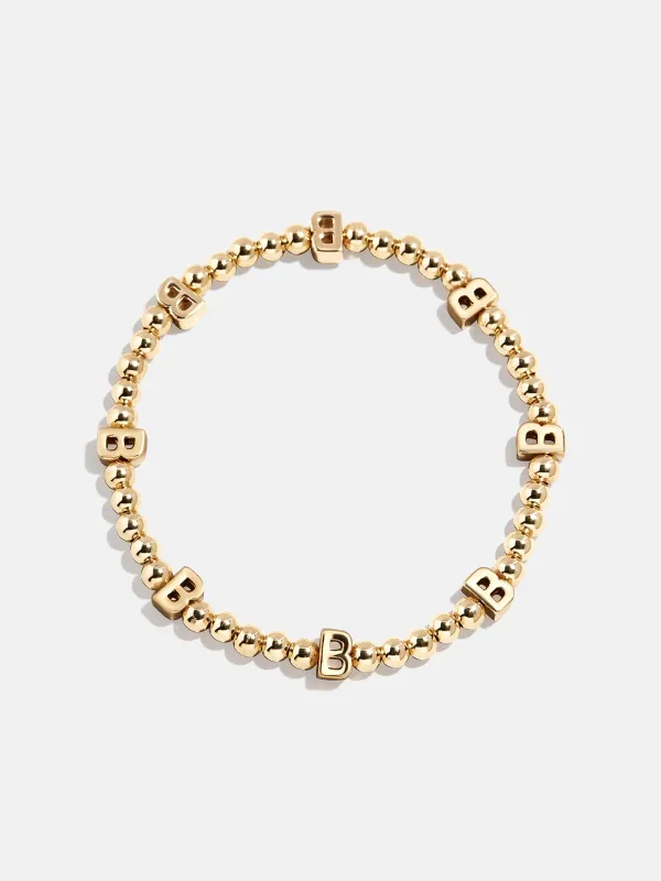 Gold Repeating Initial Pisa Bracelet - B made by BaubleBar