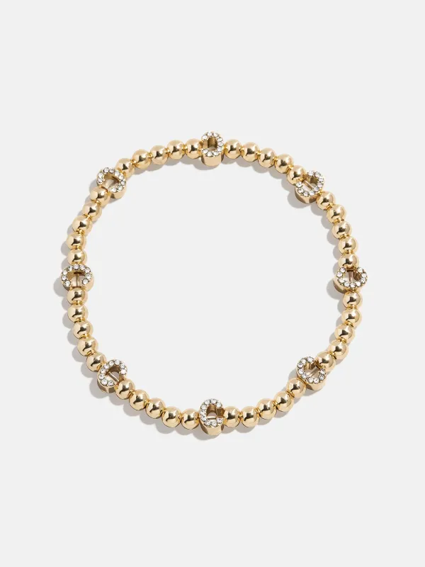 Gold/Pavé Repeating Initial Pisa Bracelet - C sold by BaubleBar