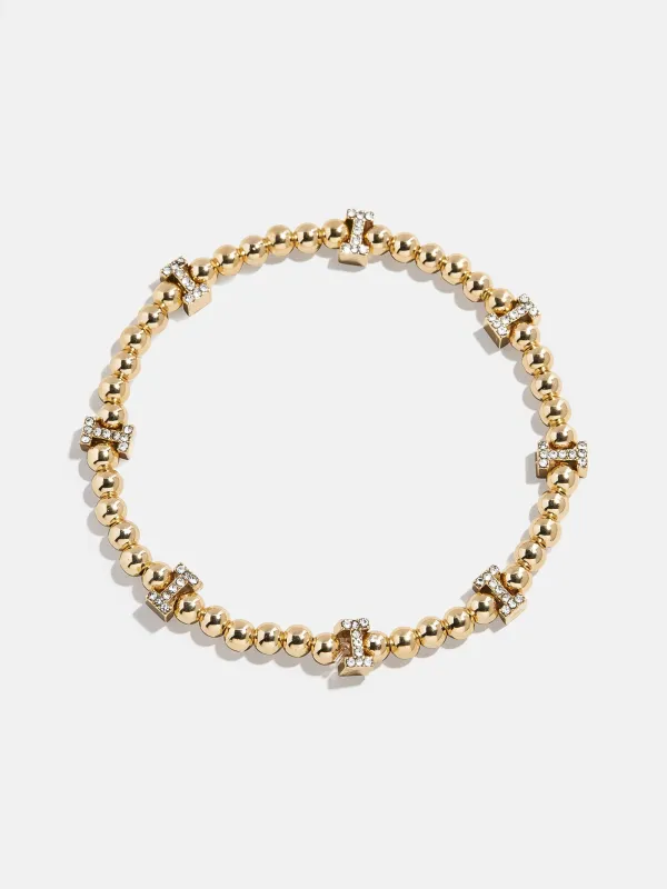Gold/Pavé Repeating Initial Pisa Bracelet - I sold by BaubleBar